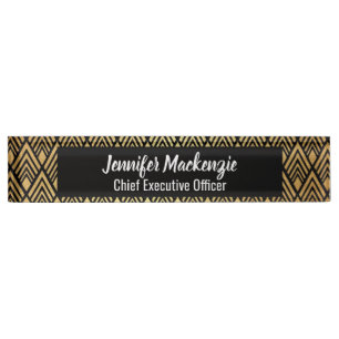 Art Deco Station Sign Office Desk Nameplate