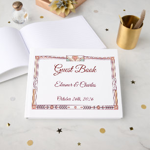 Art Deco Storybook Wedding Guest Book