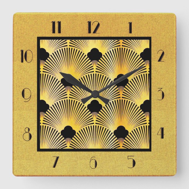 Art Deco Style Acrylic Wall Clock (Front)