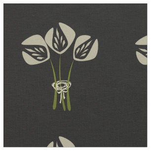 Art Deco Style Bouquet Pattern Fabric