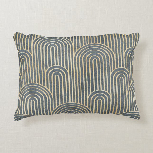 Art Deco style design luxury geometric seamless pa Decorative Cushion (Front)