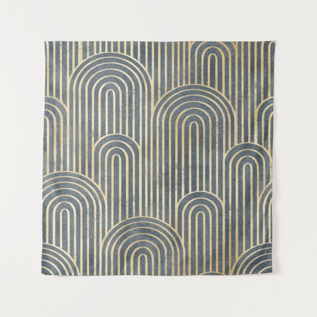 Art Deco style design luxury geometric seamless pa Tapestry (Front)