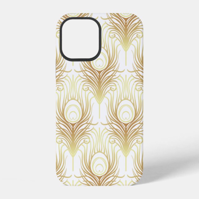 Art deco style geometric seamless pattern in black iPhone case (Back)