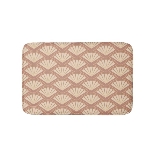 Art Deco style pattern in rose colour Bath Mat (Front)
