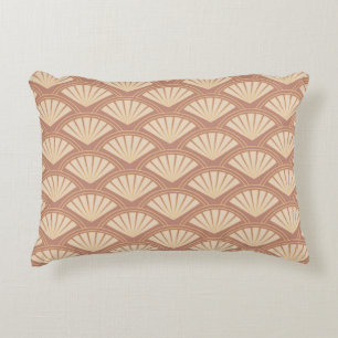 Art Deco style pattern in rose colour Decorative Cushion