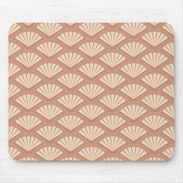 Art Deco style pattern in rose colour  Mouse Pad (Front)