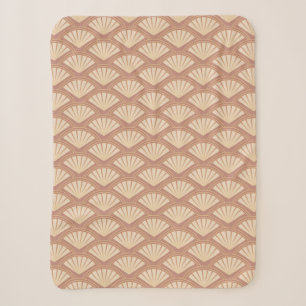 Art Deco style pattern in rose colour Sherpa Blanket