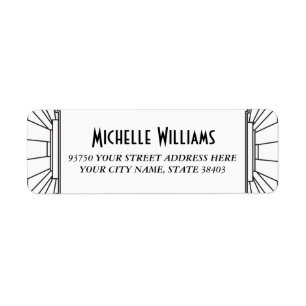 Art Deco Style Return Address Labels