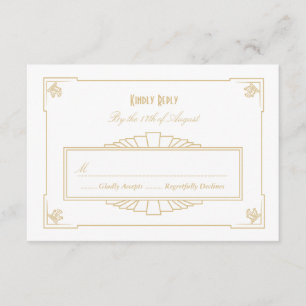 Art Deco Style RSVP Card