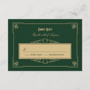 Art Deco Style RSVP Card