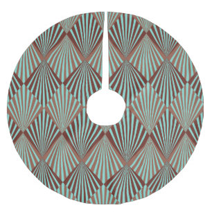 Art Deco style, seamless texture. Brushed Polyester Tree Skirt