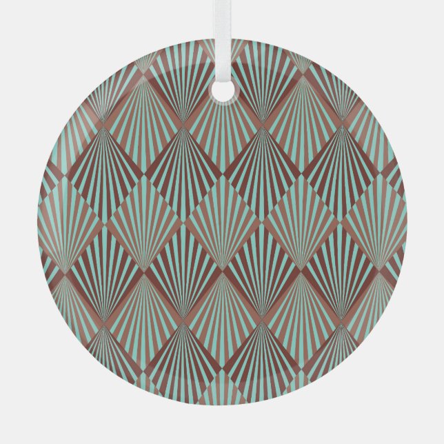 Art Deco style, seamless texture. Glass Tree Decoration (Front)