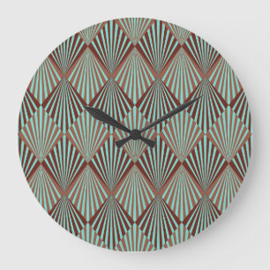 Art Deco style, seamless texture. Large Clock