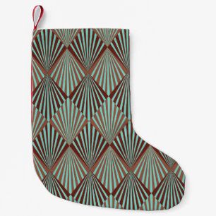 Art Deco style, seamless texture. Small Christmas Stocking