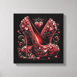Art Deco Style Stiletto High Heels  Canvas Print
