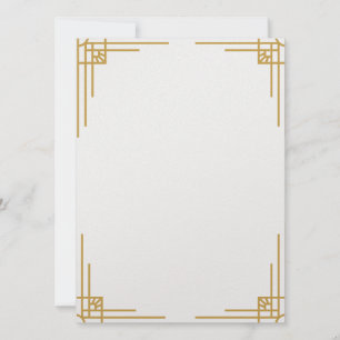 Art Deco Style Wedding Invitation