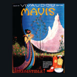 Art Deco Summer Blossoms for Mavis 1920s Poster<br><div class="desc">Beautiful image by illustrator, Fred L. Parker "Irresistible." A perfume ad for the Mavis perfume and talcum fragrance collection. A perfect print for framing, or sweet memorabilia for the lover of the Art Deco era! "Even in January days, Mavis brings you the fragrance of summer blossoms~". Mavis was a very...</div>