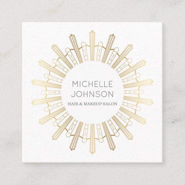 Art deco sun business card (Front)