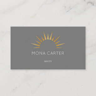 Art deco sun business card