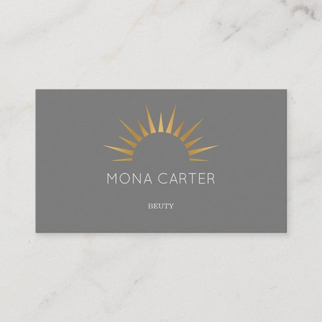 Art deco sun business card (Front)