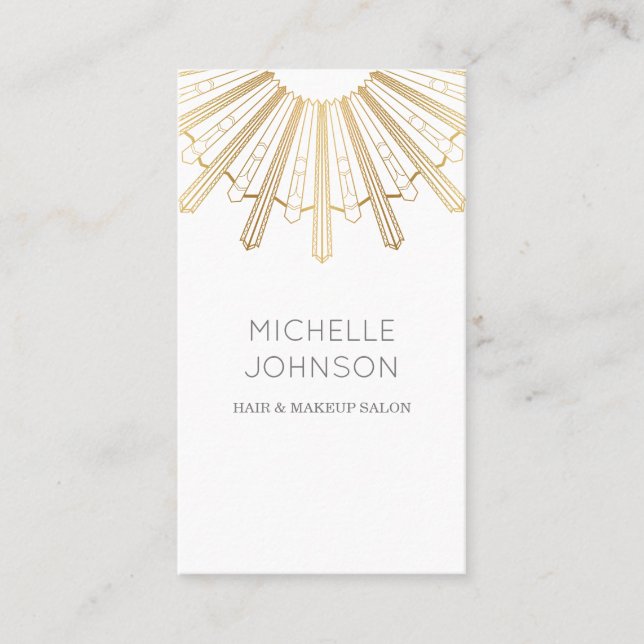 Art deco sun business card (Front)