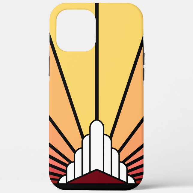 Art deco sun in dawn Case-Mate iPhone case (Back)
