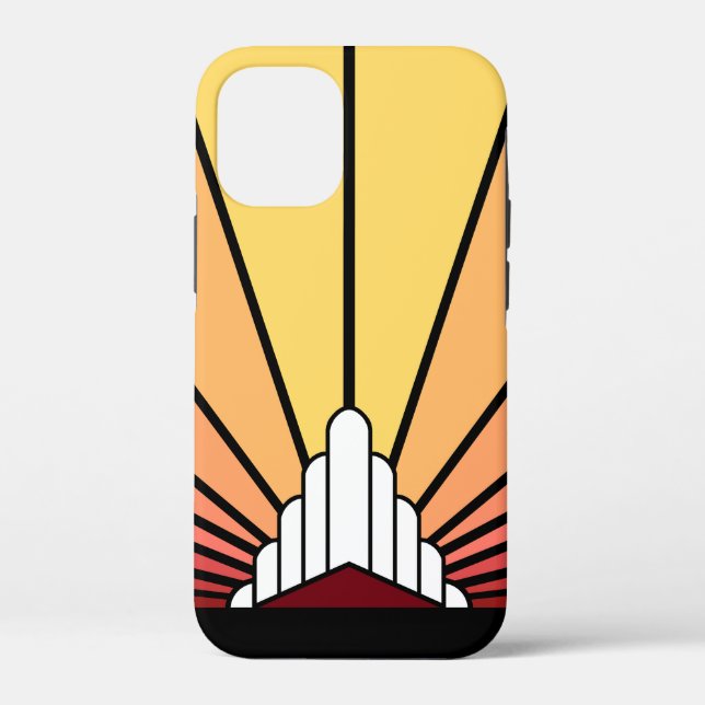 Art deco sun in dawn Case-Mate iPhone case (Back)