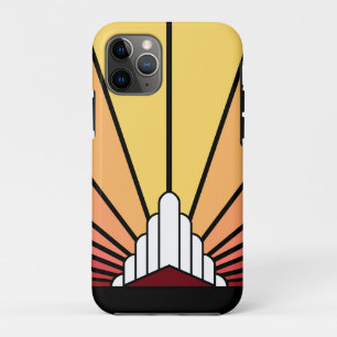 Art deco sun in dawn Case-Mate iPhone case