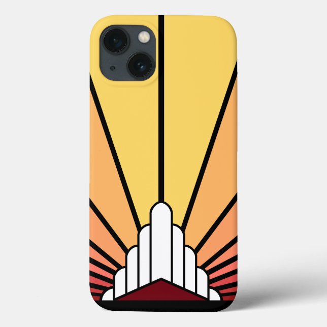 Art deco sun in dawn Case-Mate iPhone case (Back)