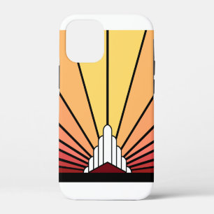 Art deco sun in dawn iPhone 12 mini case