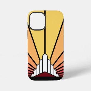 Art deco sun in dawn iPhone 12 mini case