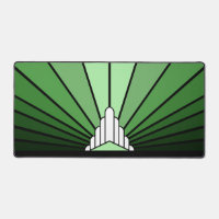 Art deco sun in green