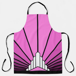 Art deco sun in pink All-Over Print Apron
