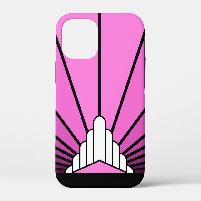Art deco sun in pink Case-Mate iPhone case (Back)