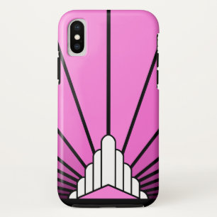Art deco sun in pink Case-Mate iPhone case