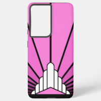 Art deco sun in pink
