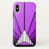 Art deco sun in purple