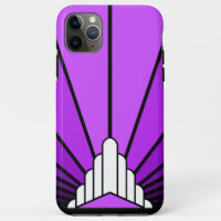 Art deco sun in purple