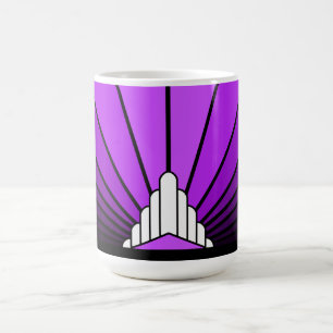 Art deco sun in purple Mug