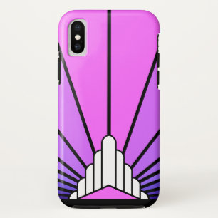 Art deco sun in purple & pink Case-Mate iPhone case