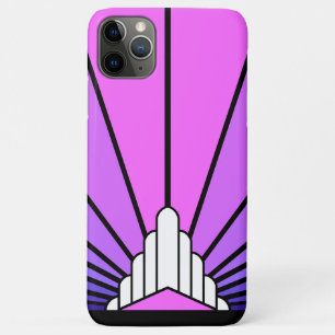 Art deco sun in purple & pink Case-Mate iPhone case