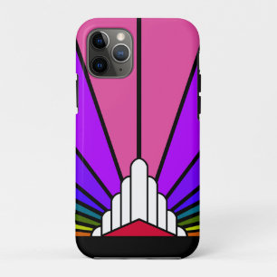 Art deco sun in rainbow Case-Mate iPhone case