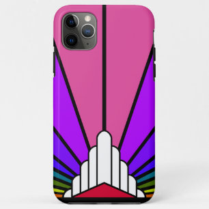 Art deco sun in rainbow Case-Mate iPhone case