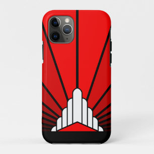 Art deco sun in red Case-Mate iPhone case