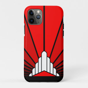 Art deco sun in red Case-Mate iPhone case