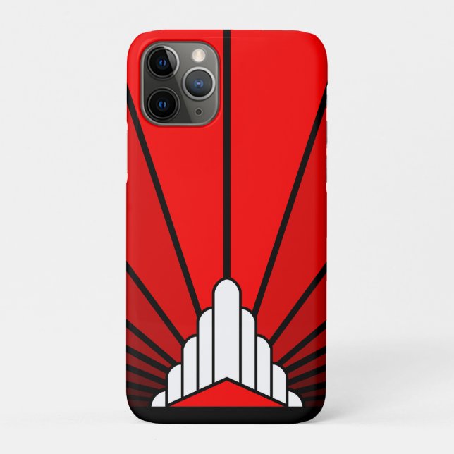 Art deco sun in red Case-Mate iPhone case (Back)