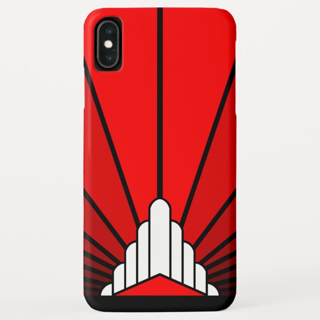 Art deco sun in red Case-Mate iPhone case (Back)