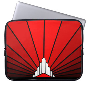 Art deco sun in red Electronics Bag