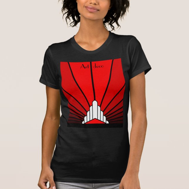 Art deco sun in red T-Shirt (Front)