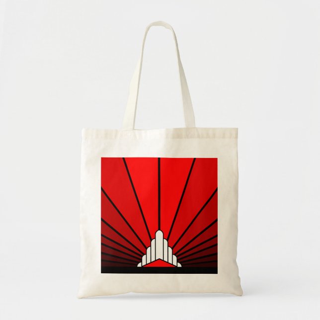 Art deco sun in red Tote Bag (Front)